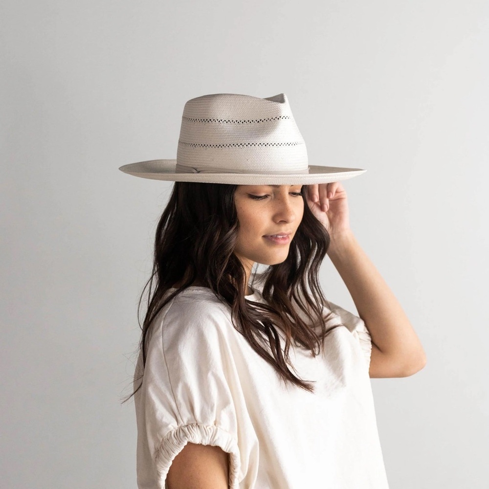 GIGI PIP Arlo Rancher Fedora Straw Hat. Small/Medium - Picture 2 of 10